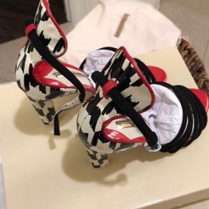 Sophia Webster Red Houndstooth 39.5